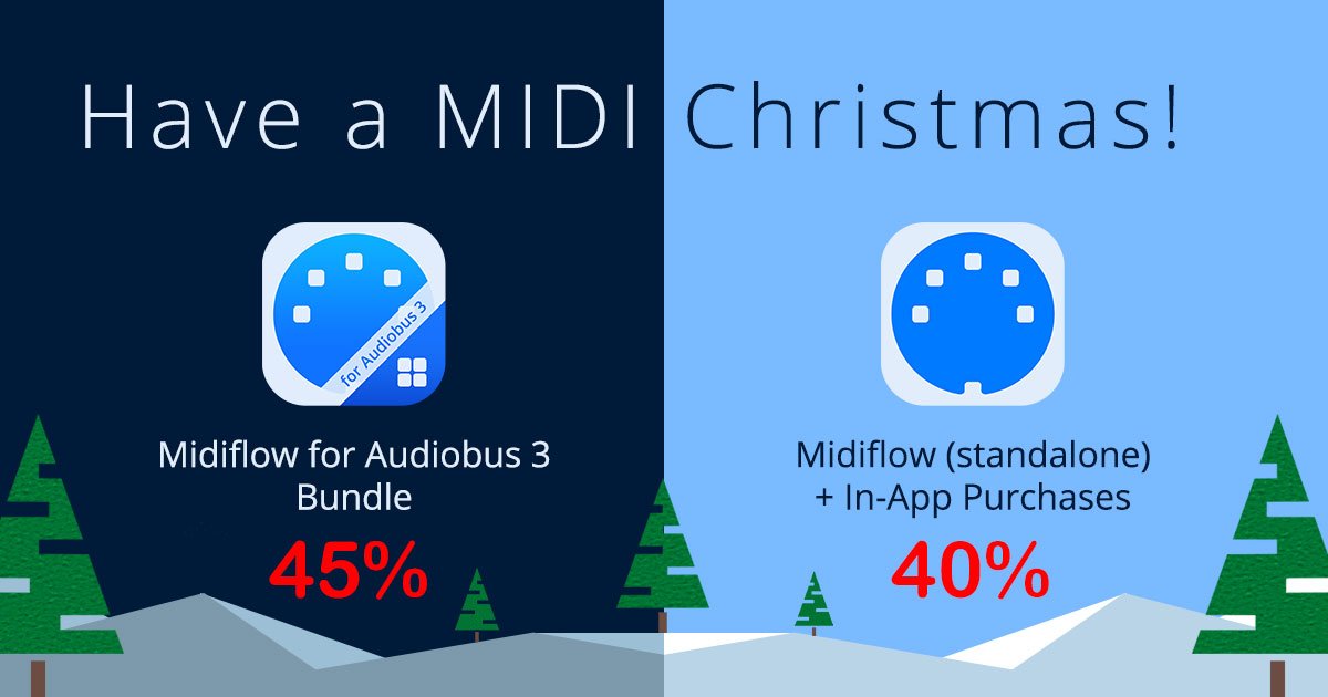 Christmas special: Save on Midiflow for Audiobus 3, Midiflow (standalone) and in-app purchases!
itunes.apple.com/app-bundle/id1…
itunes.apple.com/us/app/midiflo…