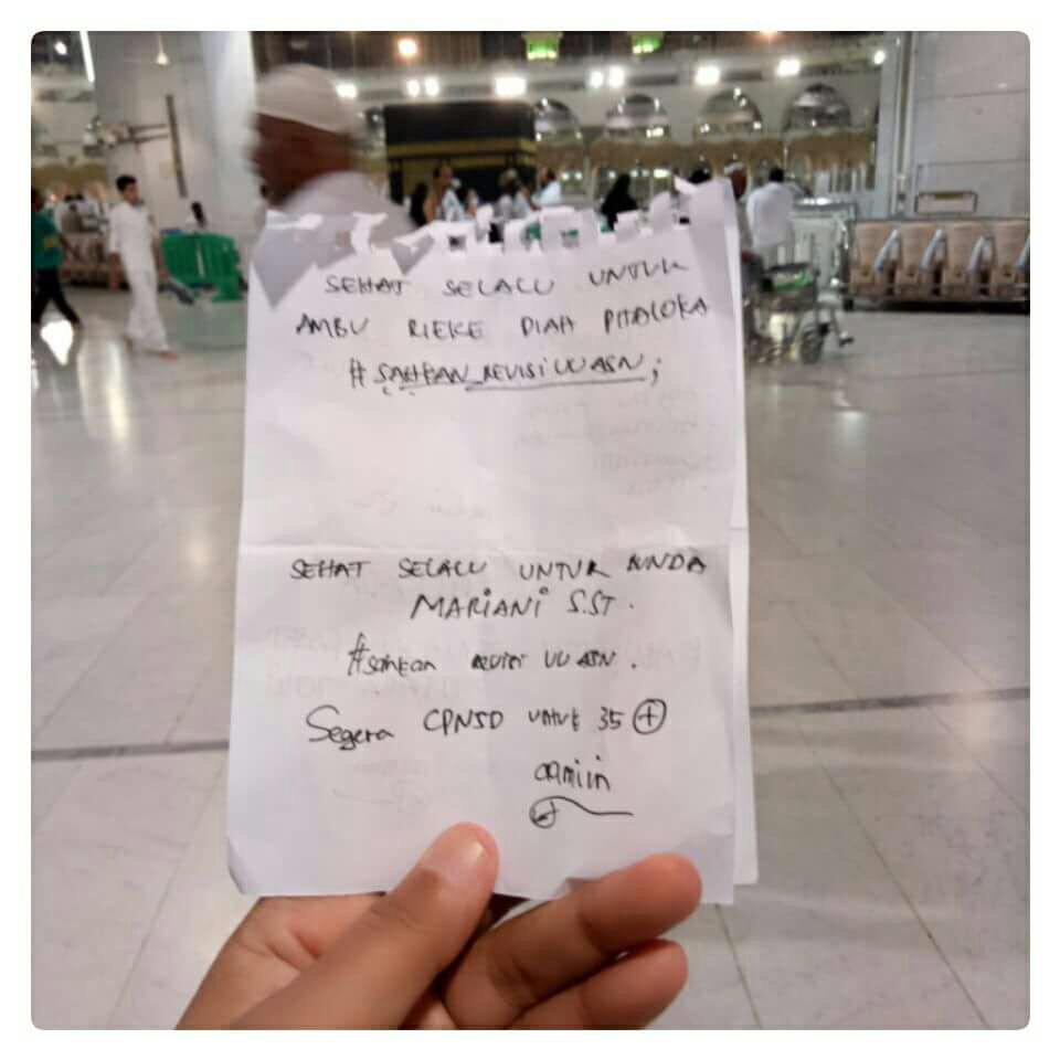 Tx Bidan Erna, moga umrah penuh berkah. Smoga Allah SWT beri jalan #SahkanRevisiUUASN