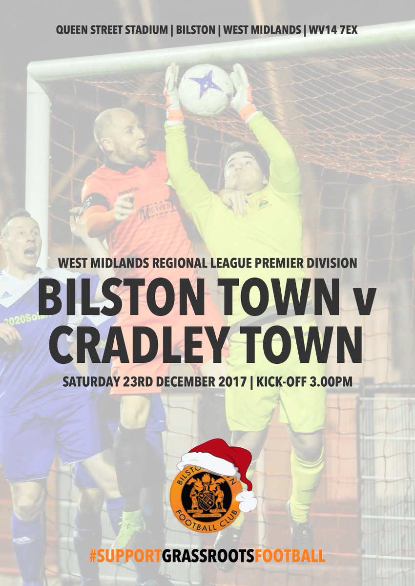 353photo's tweet photo. MATCH POSTER
@BTFC2007 v @CradleyTown_FSC
WMRL Premier Division
23.12.17 | 3pm https://t.co/92uMGRJYYc