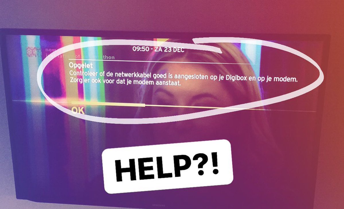 EviVanhoof134's tweet photo. @Telenet, HELP! Kabels allemaal al geprobeerd, toestellen uit- en aan gezet... Probleem blijft... https://t.co/QBGqBLr8jm