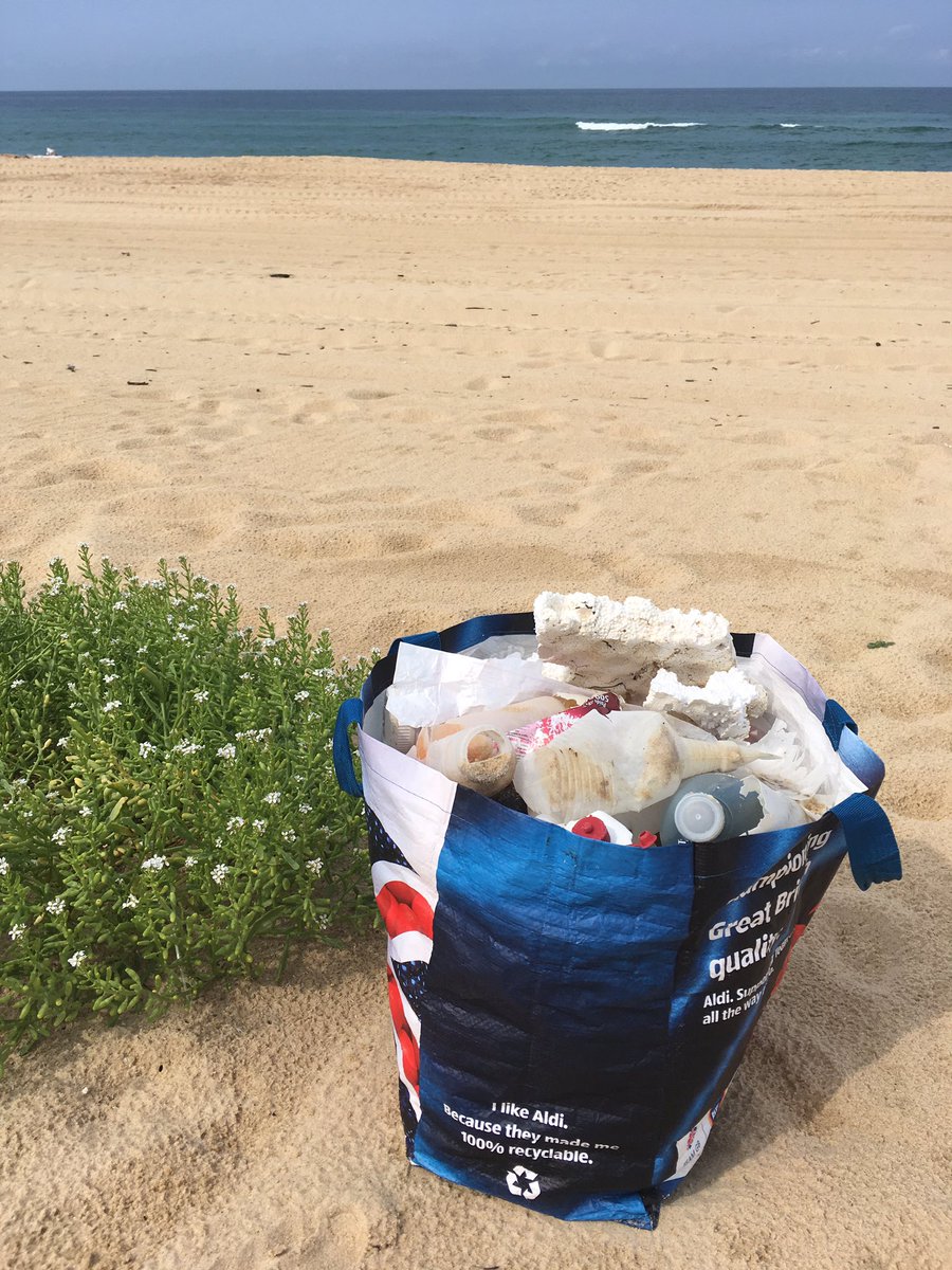 scoble_sam's tweet photo. Daily collection of plastic from the beach this summer in France.  This bag was full from an area no bigger than 10sqm, the beaches out of the tourist areas are full of litter 😑 @sascampaigns  @NOAACleanCoasts @PlasticFreeSeas @green_peace https://t.co/9AjfVfxE4T
