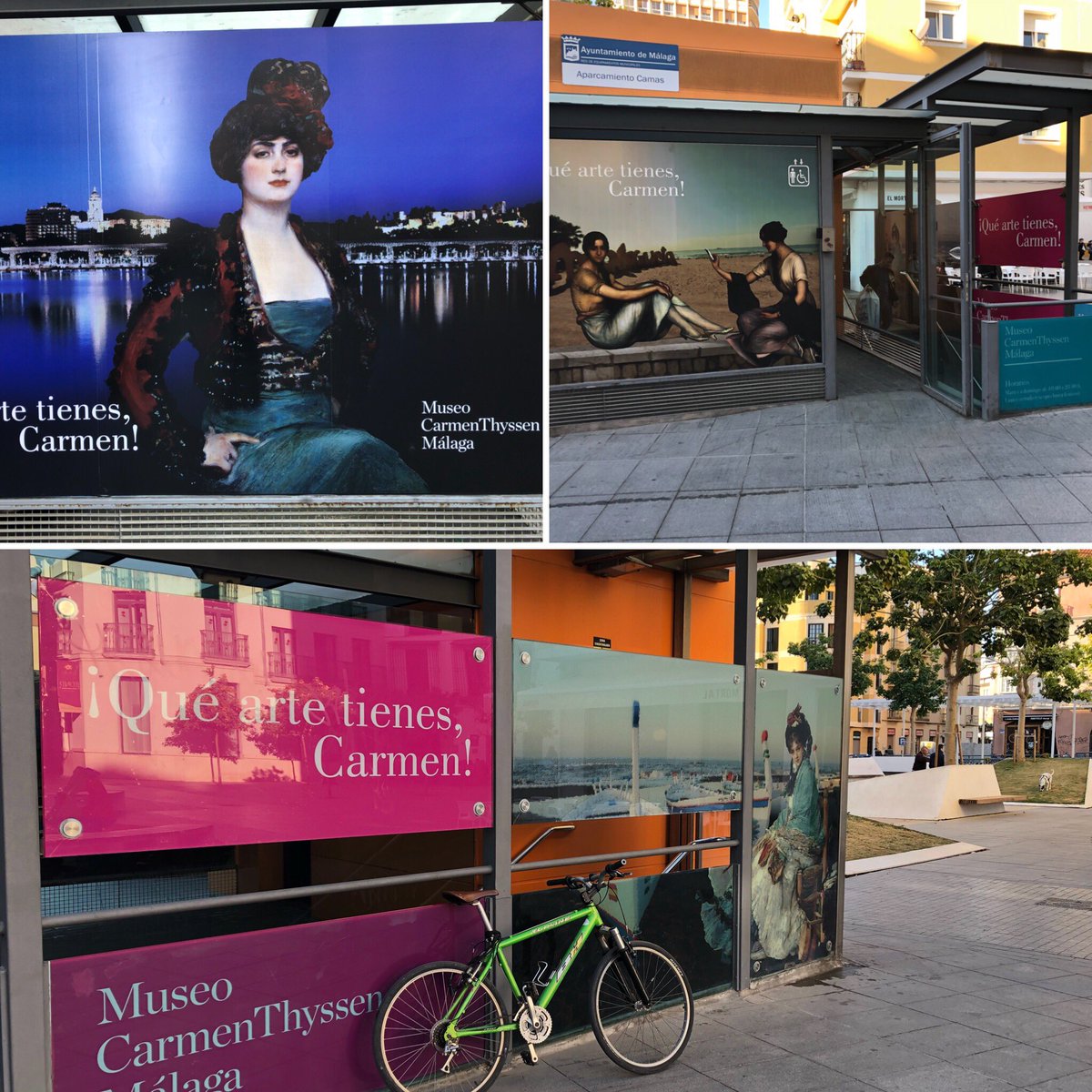 Las #obras de la Colección <a href="/CarmenThyssen/">Carmen Thyssen</a> se integran en #Málaga con nuestra campaña !Qué #arte tienes, Carmen! En Plaza Camas #cultura #estápasando #museo #Navidad