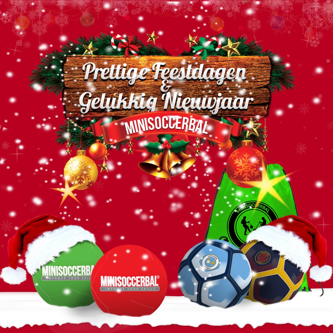 Wij wensen iedereen hele fijne feestdagen toe en een sportief 2018! |  #minisoccerbal #technikball #kerst #nieuwjaar #voetbal #training