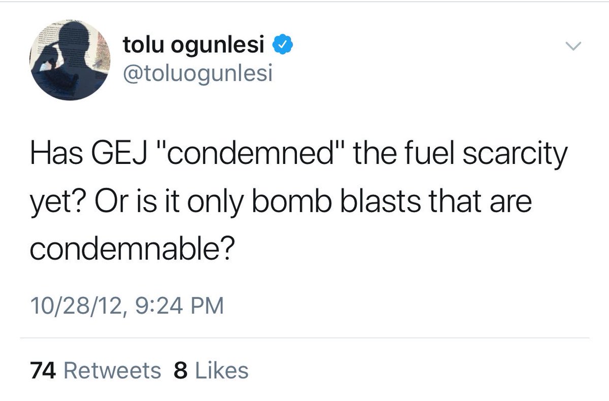 Chydee's tweet image. Association of throwback tweets that did not age well. #FuelScarcity