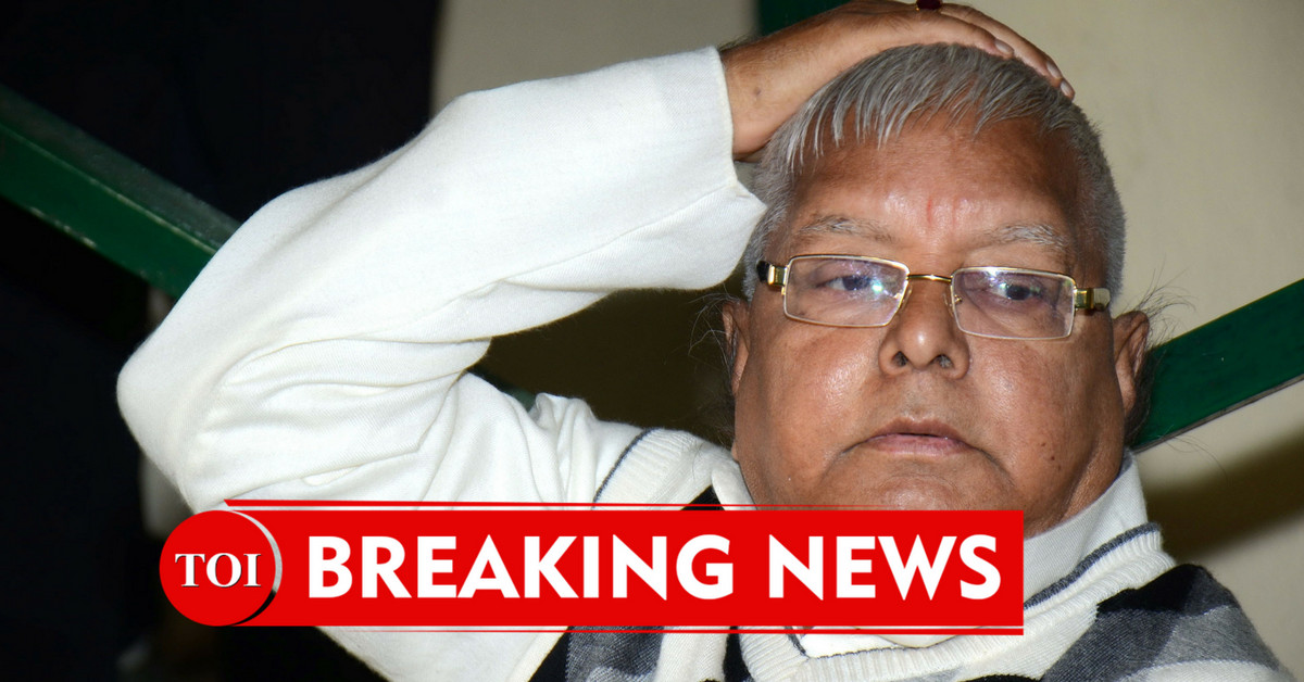 timesofindia's tweet photo. #FodderScam: RJD chief and former Bihar CM @laluprasadrjd convicted by Ranchi court. Quantum of punishment to be announced on January 3, 2018
https://t.co/XMCOwwnzw9
#FodderScamVerdict https://t.co/tcKXZSX0BK