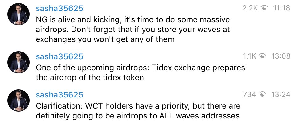 wavesprotocol's tweet photo. Meanwhile, some good news from @sasha35625: massive airdrops are coming!

#WavesPlatform #WavesHotDecember #Cryptocurrency #WavesAirdrop #Blockchain $Waves https://t.co/4jhQZd1bcS