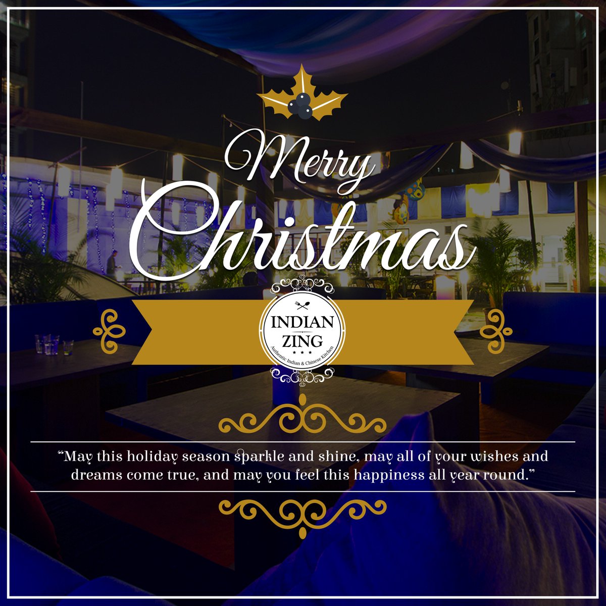 indianzingresto's tweet photo. #Eat, #Drink and be #Happy! #Celebrate the #season of #love at #IndianZing with #amazingfood and #drinks all #week long.
#IndianZingResto #Christmas #ChristmasCarol #ChristmasWeek  #Foodie #Foodgasam #Thane #Music #GoodFood #Gooddrinks #GoodTimes https://t.co/b5OHVOqCwp