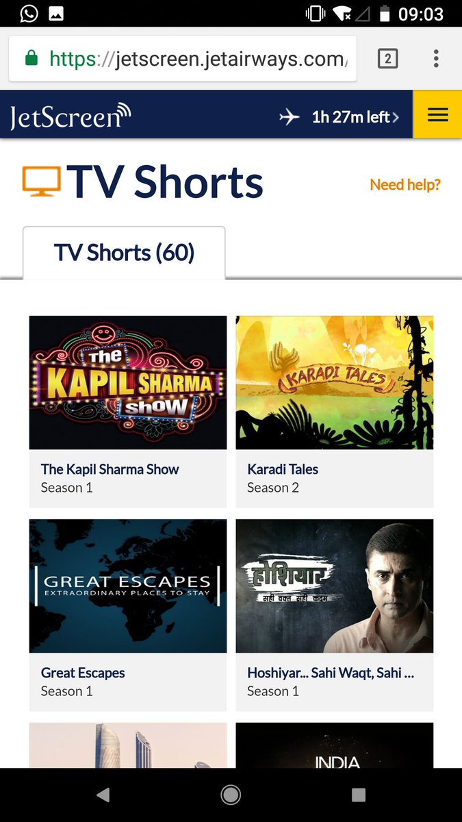 seancouto's tweet image. Happy Holidays and #JetScreen - a perfect combination @jetairways Entertainment on your own device in domestic skies.