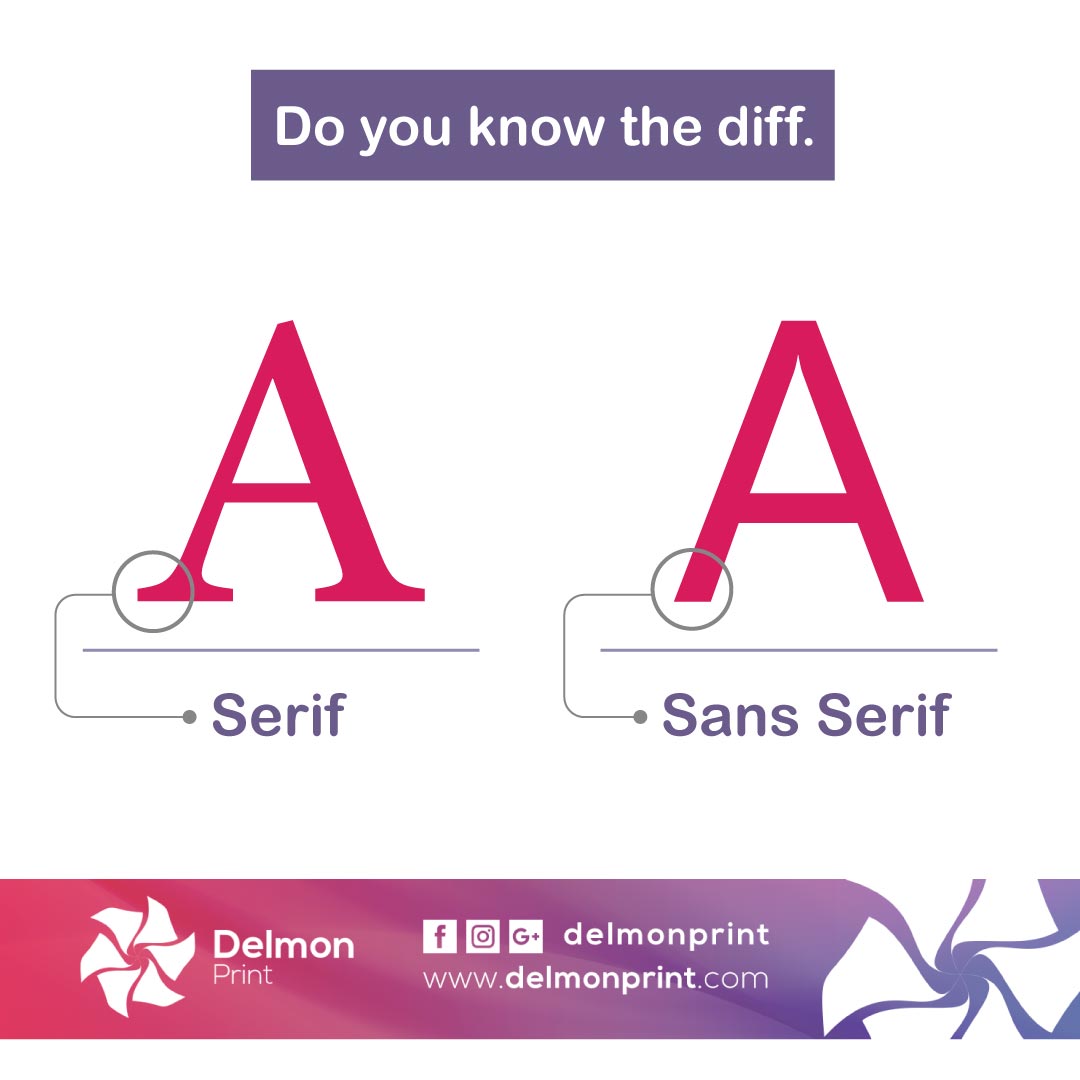 DelmonPrint's tweet image. 🔵 Sans Serif fonts: Modern fonts with curvy endings, and ideal for screens and websites.
🔴 Serif Fonts: More into classical fonts with sharp endings or an additional serif, used to distinguish the  characters in paragraphs, and suitable for #printing.
#Design_tips