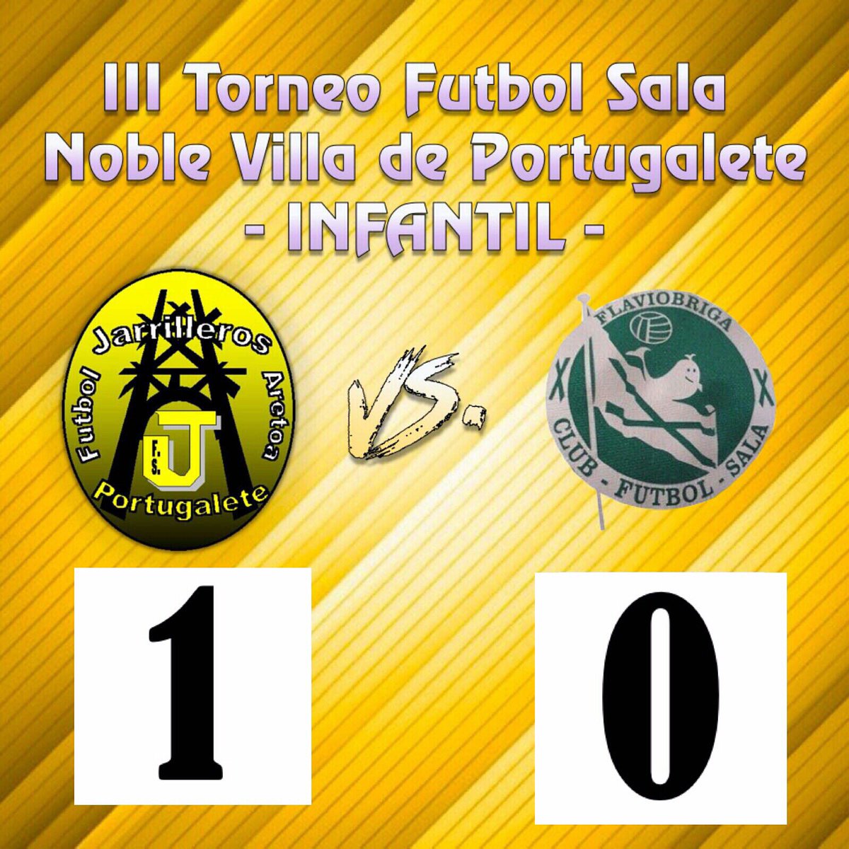 III TORNEO FÚTBOL SALA NOBLE VILLA DE PORTUGALETE último partido para los #infantiles  Victoria Jarri 1-0 @flaviobriga15 <a href="/Canteraverde15/">Cantera verde flavi</a>