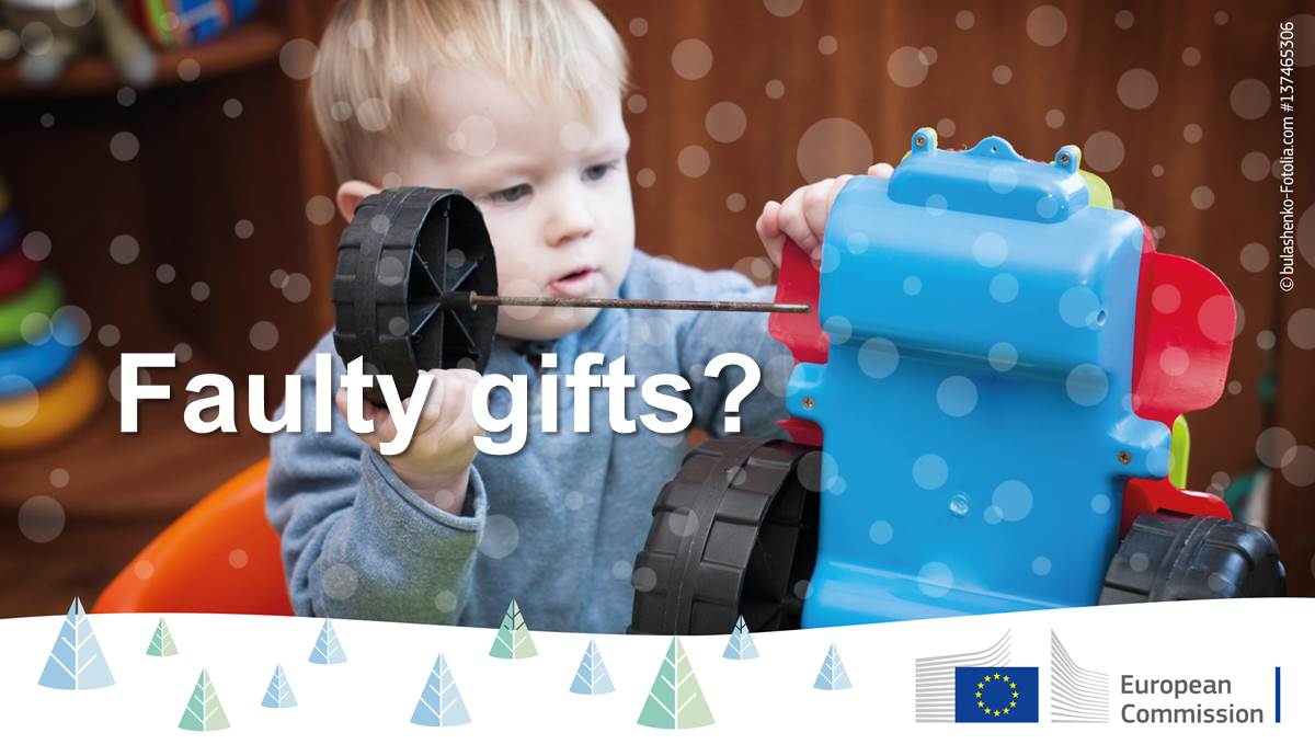 EU_Commission's tweet photo. Got a faulty gift? EU #ConsumerRights gives a 2 year guarantee for repair, replacement or refunds! → https://t.co/e8B3XEY02s https://t.co/7QMuUMEHAT