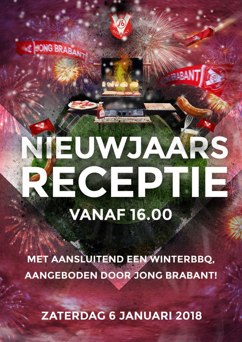Zaterdag 6 januari houden we onze traditionele nieuwjaarsreceptie, mét winterbbq! Zien we je dan? Leden, ouders, vrijwilligers: jullie zijn allemaal uitgenodigd om met elkaar te proosten op het nieuwe jaar. Tot dan! #jongbrabantzijnwesamen