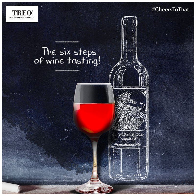 treobymilton's tweet photo. The best way to enjoy a glass of #wine is by appreciating its aroma &amp; savouring its #lavour with each #sip. Did you know that there are 6 steps to have your wine: See, Swirl, Sniff, Sip, Swish &amp; Swallow? You can thank us later :) #CheersToThat https://t.co/cFjjOlrVuP