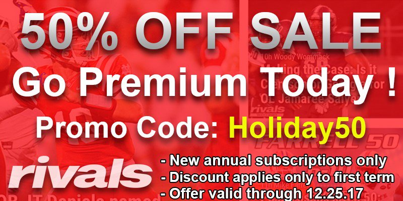 patrickgarbin's tweet photo. 50% OFF @Rivals Premium Service—Offer valid through Christmas Day—Promo code: Holiday50

New users (to create a new account)
https://t.co/BFVQmmJoCl
Returning free users, and past subscribers, can sign in first, and start here:
https://t.co/mU9tUSvUwb https://t.co/knWu2yv2xt