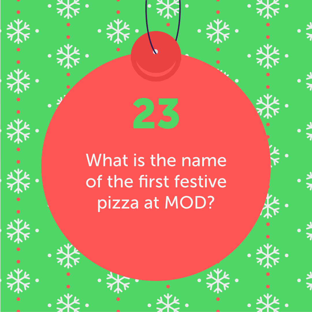 londonwestend's tweet photo. What is the name of the first festive pizza at MOD? To #WIN a meal for 4 >>> RT, comment below and make sure you follow us & @MODPizzaUK. Winner announced after 5pm today! #XmasFirsts https://t.co/sMLHfQ6tuM