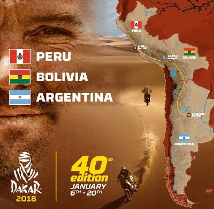13 days left 😉🚙💨 #roadtodakar #dakar 🏁#Dakar2018 🏁 Perú 🇵🇪 + Bolivia 🇧🇴+ Argentina 🇦🇷 Picture: <a href="/dakar/">DAKAR RALLY</a>