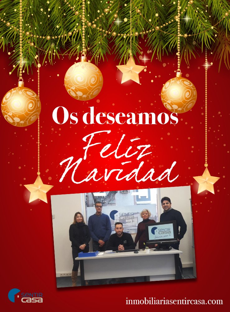 SentirCasa's tweet photo. Desde el equipo de Sentir Casa queremos desearte ¡Feliz navidad y próspero año 2018! #SentirCasa #Inmobiliaria #Almeria #AlmeriaMola #ILoveAlmeria #AlmeriaParaiso #AlmeriaCentro https://t.co/H3hjYSAt7n