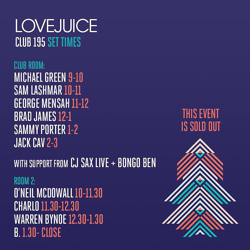 soundsof_B's tweet image. It’s the season to be jolly @wearelovejuice @club195 , see you guys tonight