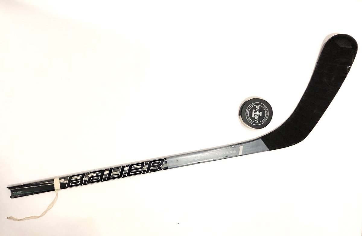HockeyHallFame's tweet photo. Sneak peak at the stick &amp; puck used by James van Riemsdyk to score the 20,000th goal in Leafs franchise history. Newly acquired &amp; recovered after it had been discarded (the significance wasn’t known at the time), these milestone items will be on display in the New Year! #HHOF https://t.co/CJWe2Hi4xb