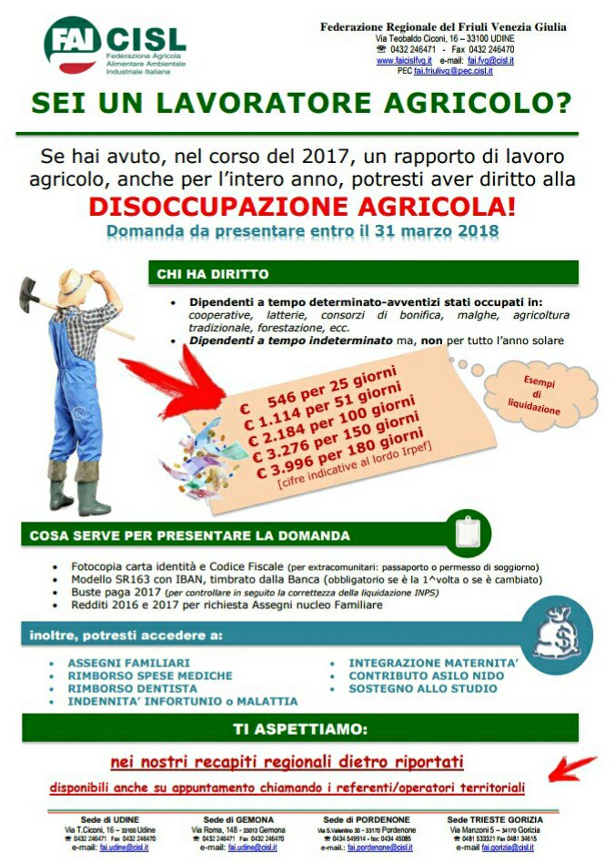 Fai Cisl Friuli Venezia Giulia On Twitter Disoccupazione