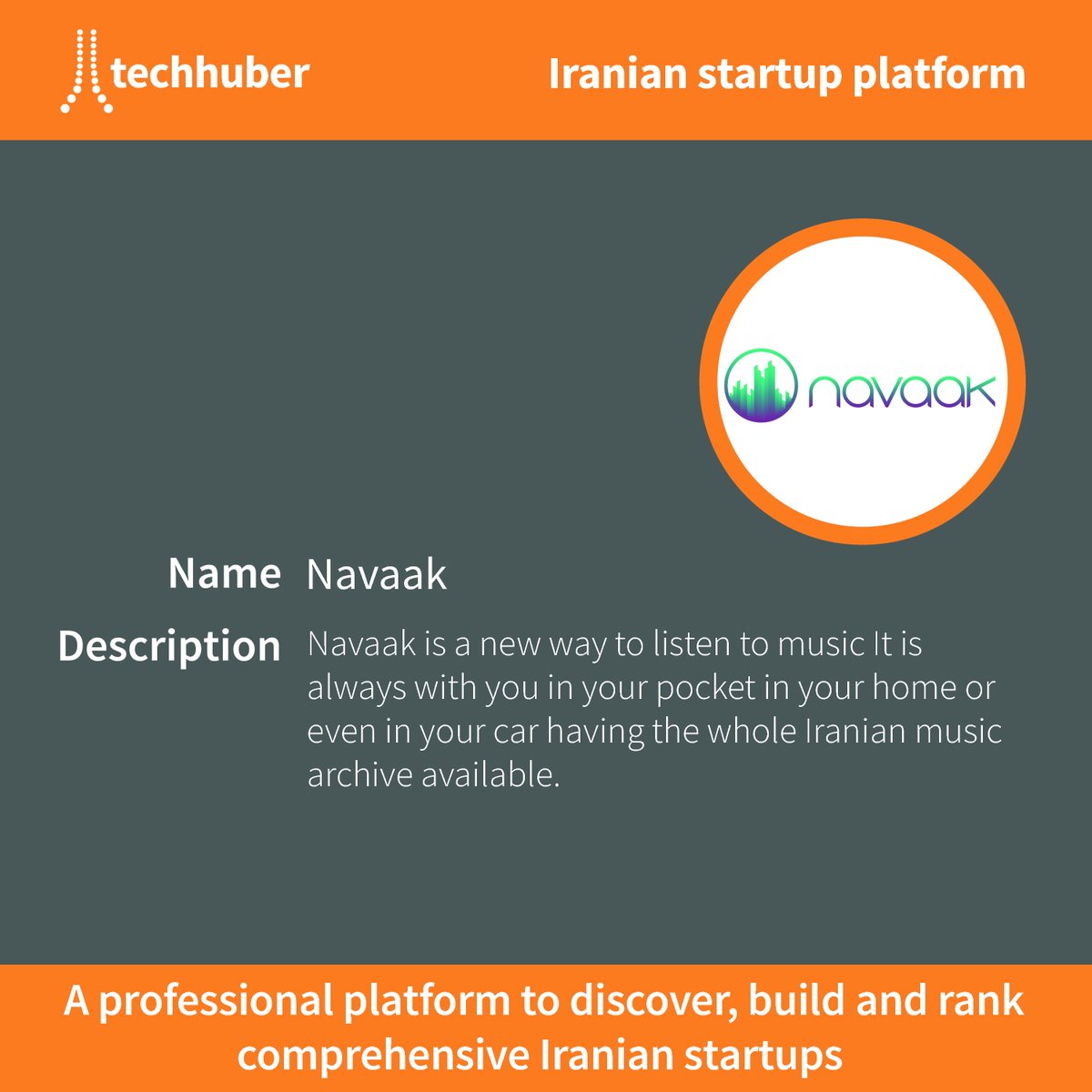 techhuber's tweet photo. 🔗 : https://t.co/zGyTg0DYZn

💡To promote your startup, just sign up and submit it at Techhuber
⠀
#startup #navaak #music #iranian_music #startup_introduction #استارتاپ #نواک #موسیقی
@NavaakMusic https://t.co/G1kv0oolYK