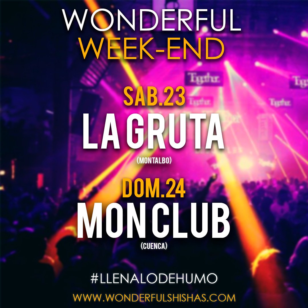 WonderfulShisha's tweet photo. ¡Nos vemos esta noche Montalbo! https://t.co/mA05QUB1Cx