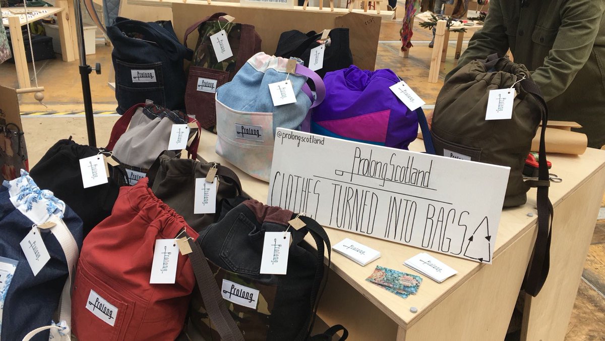 HAANMarket's tweet photo. We're loving these bags from Prolong Scotland, they're made from clothes! Selling fast though, get in quick... https://t.co/xgF4X4RO4o