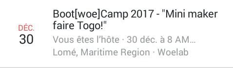 nativ_IS's tweet image. @woelab  lance le 6ième #BootWoeCamp  pour cette fin d' #année 
@senamekoffi @cinalawson @nadegeafoutou  @IoTclubs @3DprintAfrica  @recyclism @republicoftogo #imprimante3D  #Makers #BWC17  #siliconvillage #Togo  #Tech228 
m.facebook.com/story.php?stor…