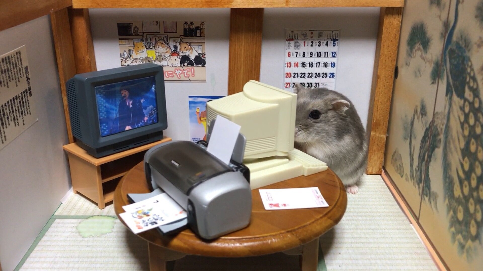ハムスターの鉄平 鉄平 年賀状終われへんわ ハムスターの鉄平 鉄平 年賀状終われへんわ