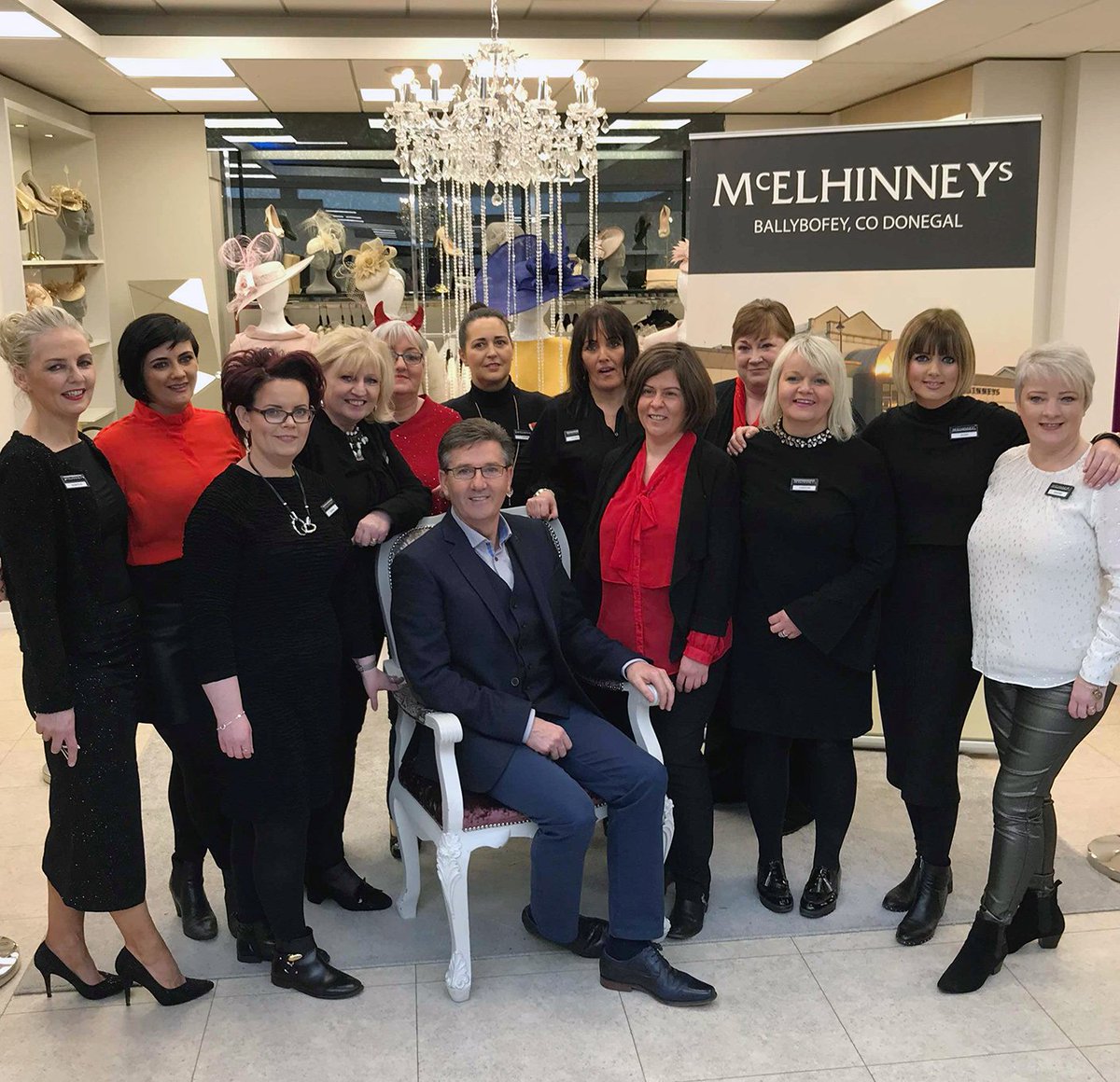 McElhinneys's tweet photo. #Danielodonnell took a little time from his busy Christmas Meet &amp; Greet to have a photo with our Womenswear team #mcelhinneysmagic https://t.co/vGt8B2Pry2