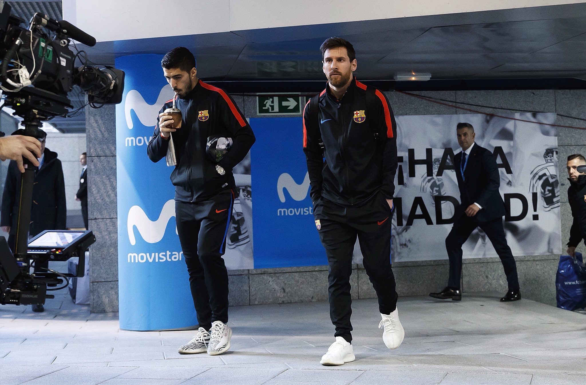 B R Kicks on X Luis Suarez and Messi in the adidas Yeezy Boost 350 V2 for El Clasico https t AegNKUIk0V X