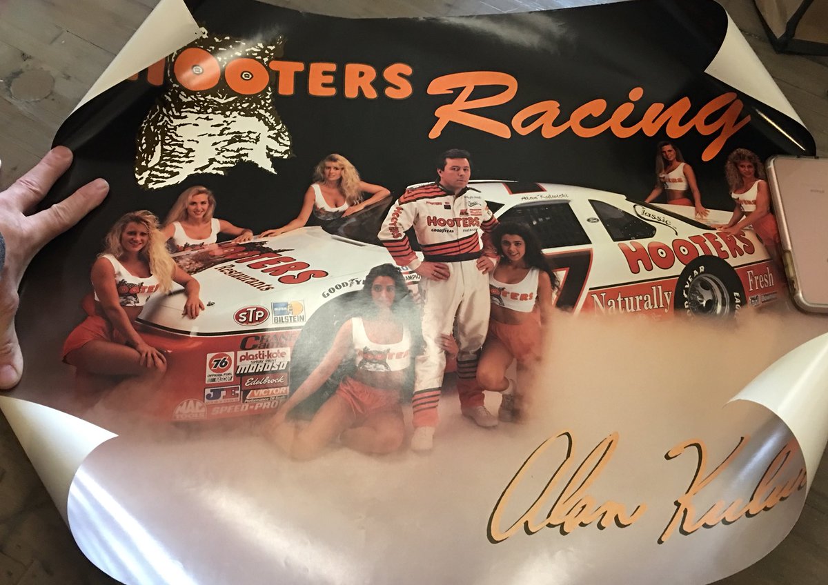 billkellyactor's tweet photo. Been holding on to these posters for a loooong time! Time to frame them up! @chaseelliott @budweiserusa @Hooters #BorntheHardWay https://t.co/WokkmhiVR4