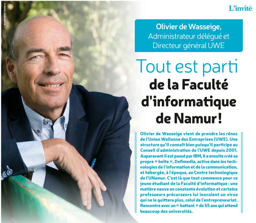 UNamurCSFaculty's tweet photo. Le dernier numéro d'#Omalius est sorti avec une interview de O. de Wasseige à lire dans https://t.co/Lk8SYraJ6d page 7
@OdeWasseige @UWE_asbl @UNamur https://t.co/A3eKNl0w3k