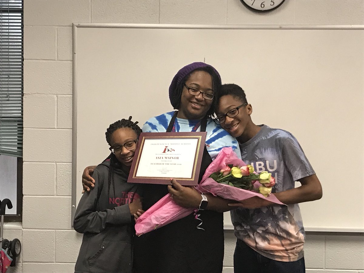 CManugo's tweet photo. Congratulations Asia Mainor IMS 2019 Teacher of the Year! She cares so much about the well-being of her students!! #IMAmazing #IMSProud https://t.co/v3lOHCEeZj