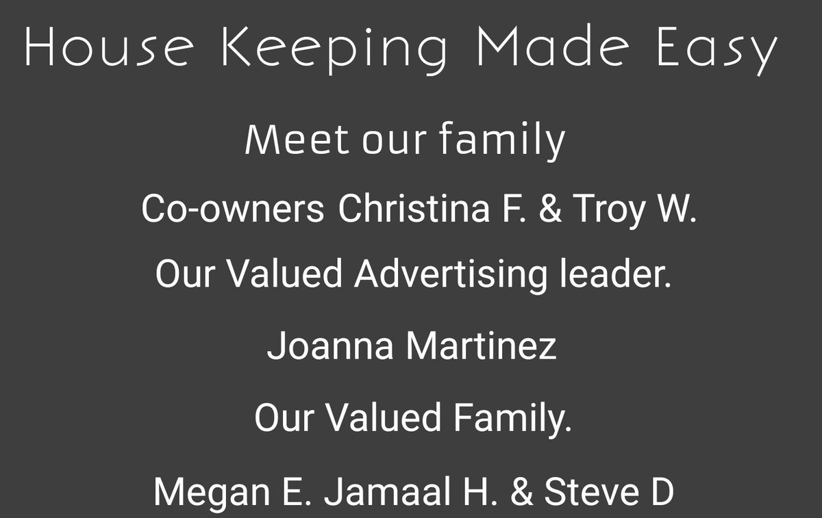 HouseKeepingMad's tweet photo. @HouseKeepingMad #OurPage ……https://t.co/o1G5ECqvBV
#FreeMemberships #TwentyFiveDollarBookings #ActNow #ApartmentCleaning #SchoolCleanUp #HotelCleaning #StudioCleaning #OfficeCleaning #MovingWellCleanForYou #CallForQuote #FreeQuotes #LowMinimums #PriceMatch #EmailContests https://t.co/ajNWeMfAAy