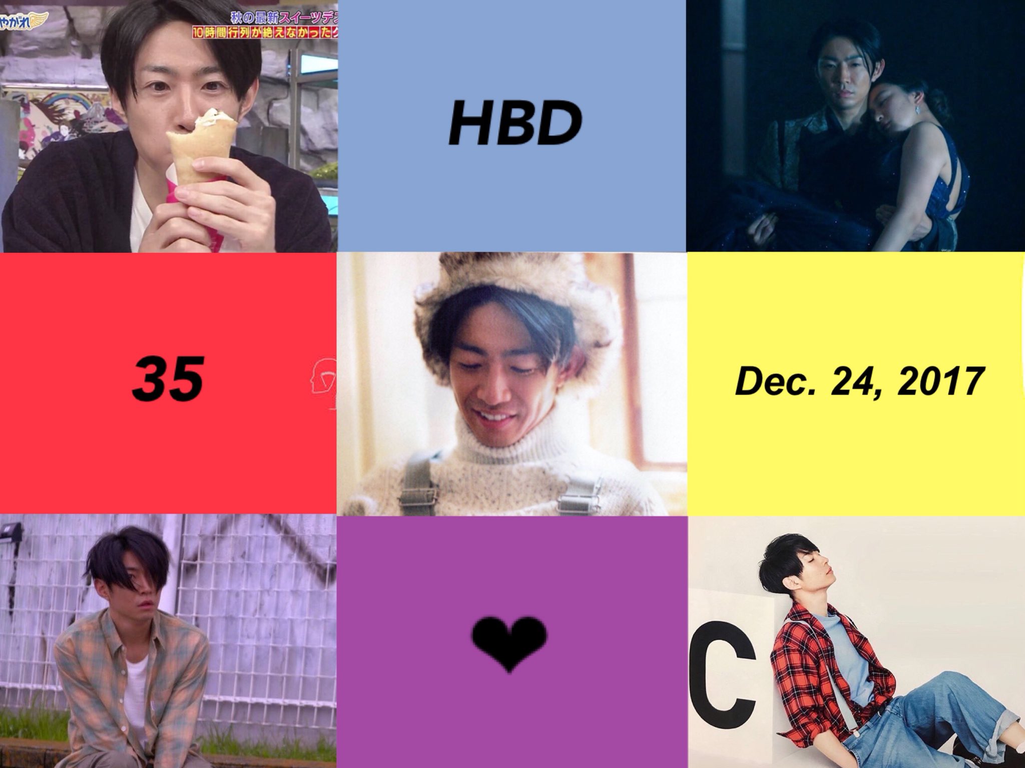 Happy Birthday!!!!!
Masaki Aiba   34               35              (2017                 ) 