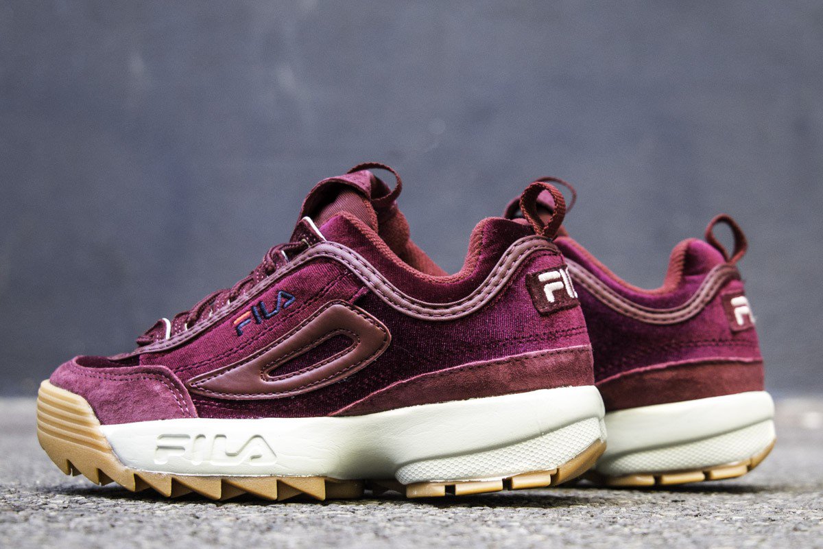 fila red velvet shoes