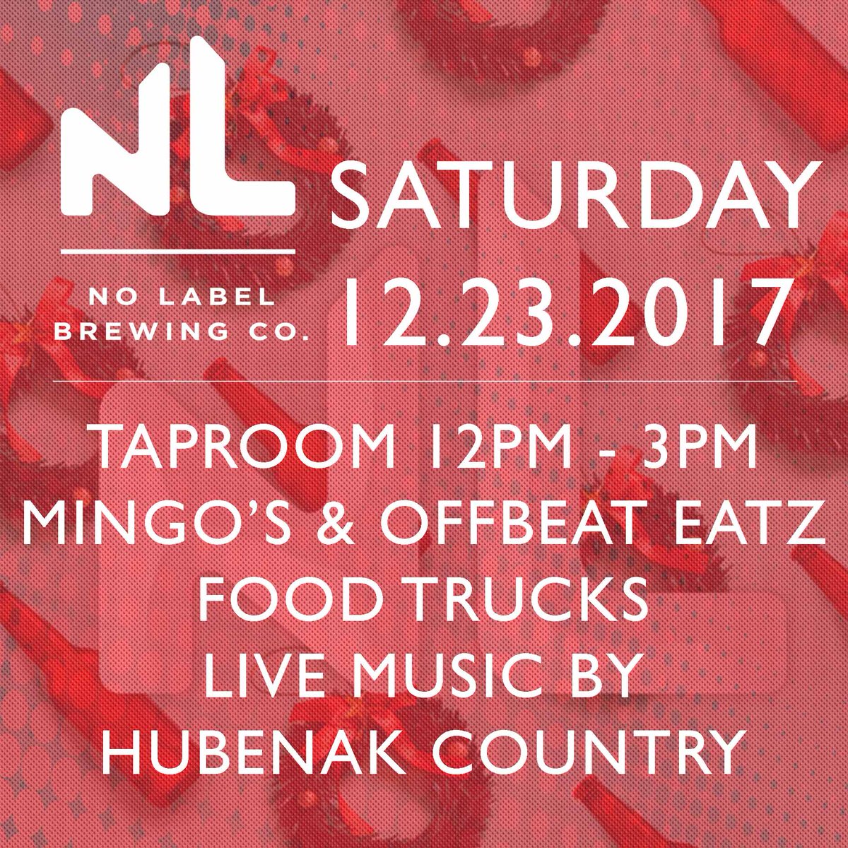 NoLabelBrewCo's tweet image. The taproom is open today from 12PM to 3PM We've got Offbeat Eatz and Mingo's Latin Cuisine PLUS live music by Hubenak Country! Closing at 3PM to get ready for tonight's event! eventbrite.com/e/hurricane-ha…