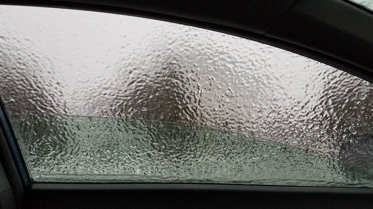 JeffWernick's tweet photo. An ice cocoon on the car, but my window still went all the way down. #viewfrominside https://t.co/7uv5JYRyoL