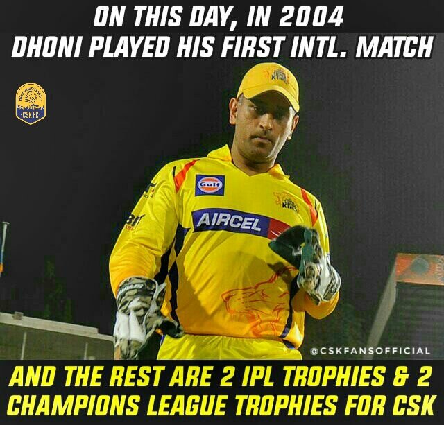 csk_returns's tweet photo. #13YearsOfDHONIsm
Reply with your favorite DHONI moment in these 13 Years of Journey 😊 https://t.co/tzUg7iF0zg