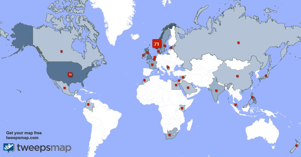 NyePluss's tweet photo. My followers live in Norway (69%), USA(14%)... Get your map: https://t.co/aRpbI6Y3ix https://t.co/6GCcycCHJA