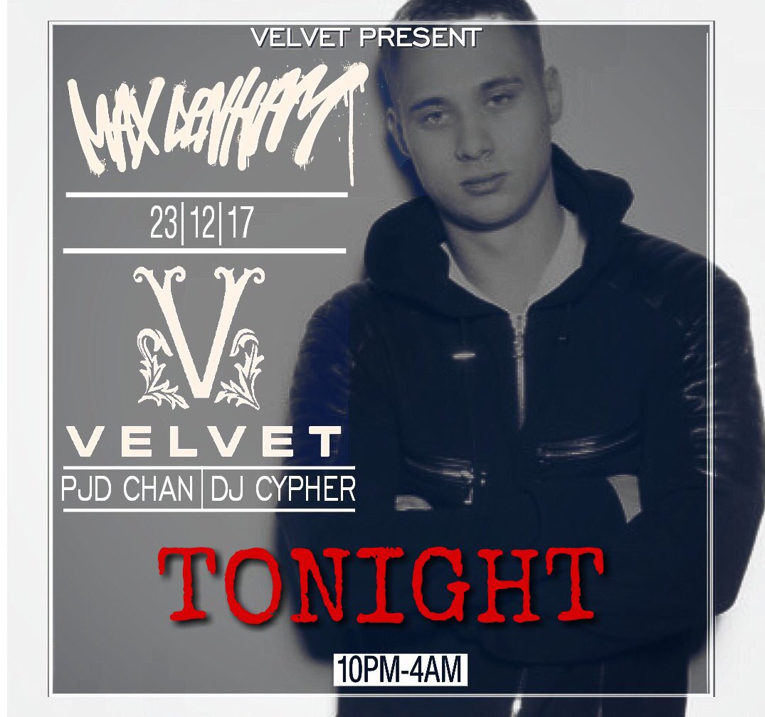 VelvetNuneaton's tweet photo. @MaxDenham tonight @VelvetNuneaton 
@PJDchan &amp; @DJCypha 
FREE BEFORE 12AM https://t.co/MzjzP4m46Q