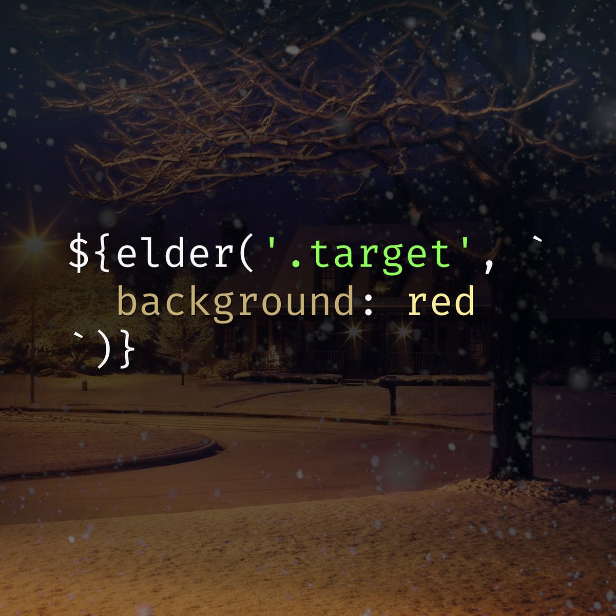 innovati's tweet image. Day 23/25 🤶 Apply styles to all elder siblings of elements matching a CSS selector with Elder Selector Mixin

- plugin: github.com/tomhodgins/rep…
- demo: codepen.io/tomhodgins/pen…

#merryCSSmas #elder #sibling #selector