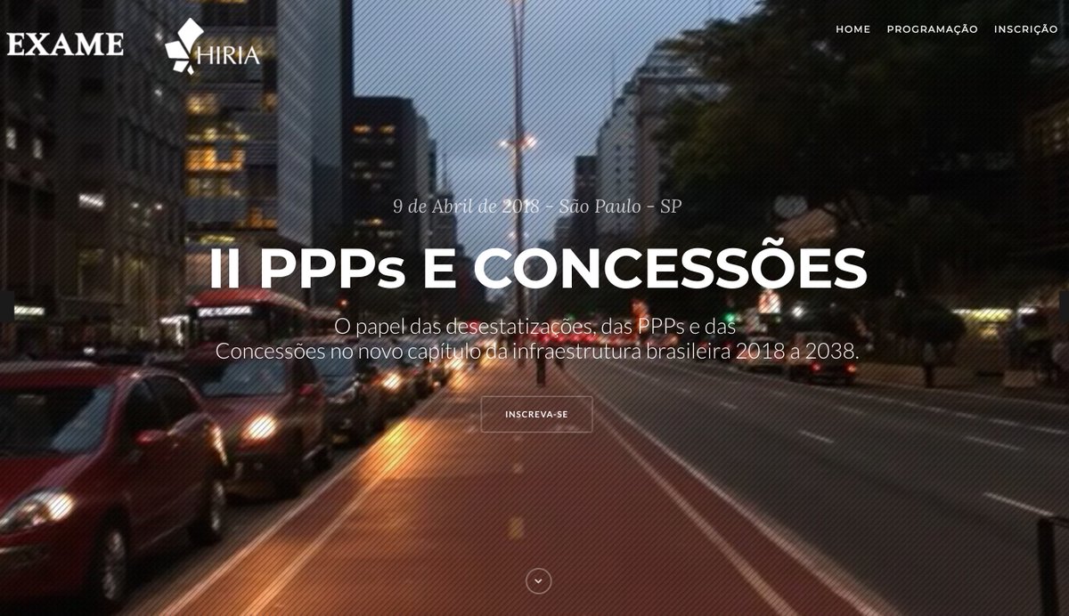 Interessado(a) em PPPs e Concessões? Programe-se para 09/04/2018: pppforum.com.br
