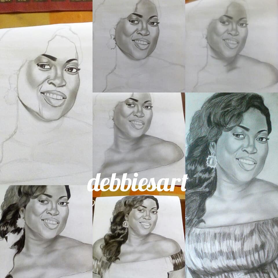 iamdebbieart's tweet photo. @Industreetdrama @funkeakindele @JJCSKILLZ @SceneoneTV Aunty funke..i did an artwork of u https://t.co/eBFKWEYkWT