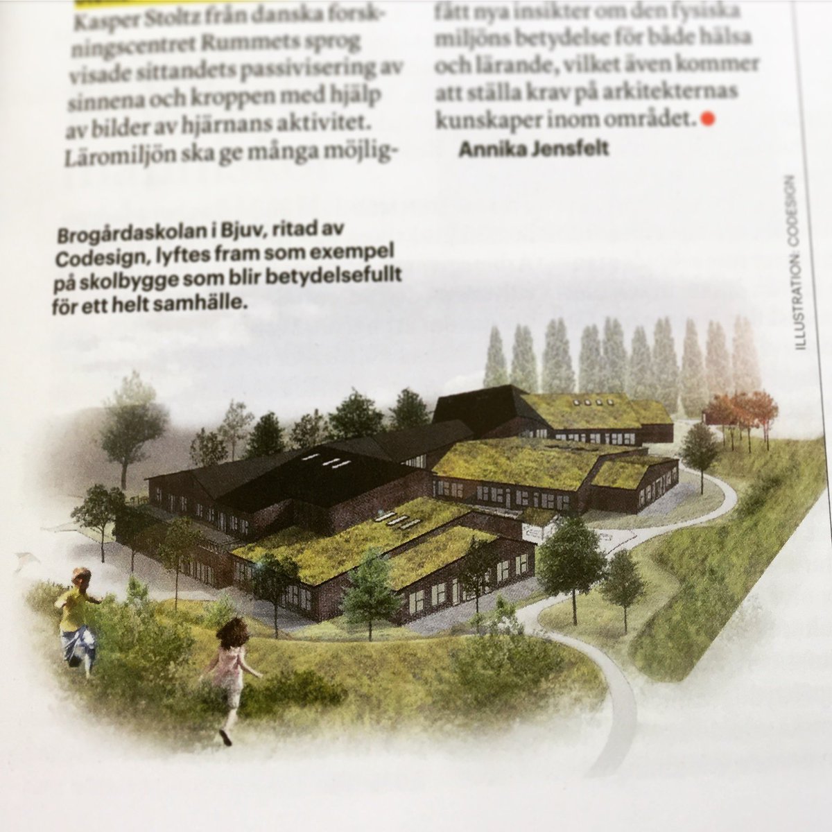 CodesignSwe's tweet image. I senaste Arkitekten skrivs det om Brogårdaskolan i Bjuv och konferensen Framtidens skolor. Skolan lyftes fram som exempel på skolbygge som blir betydelsefullt för ett helt samhälle. #codesignswe #arkitekten #brogårdaskolan2019