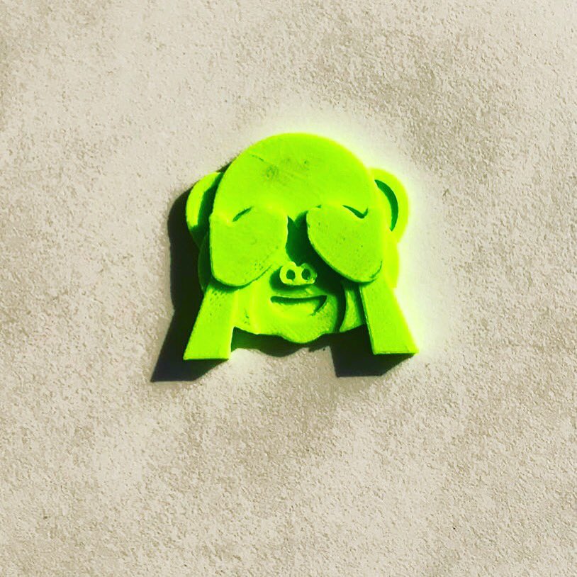 FabLabNewCairo's tweet photo. See no evil🙈#FLiNC #FabLabNewCairo #3Dprinter https://t.co/lZBmBnugPe