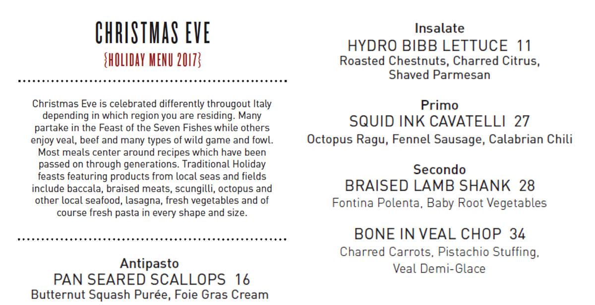 Piattino will be open for dinner on #ChristmasEve! They'll have several traditional #Italian dishes in addition to their full menu. Enjoy classic dishes without the cooking or cleanup! Call 908-219-4801 for reservations. #closebysummit #closeby #summit #summitnj #italianfood