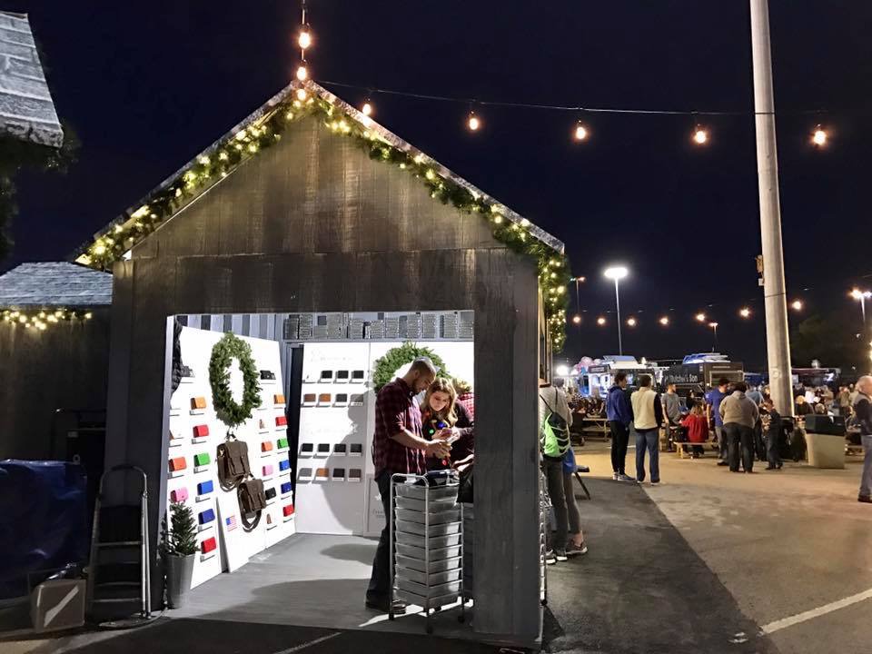 BrykerHyde's tweet photo. Our final night at @EnchantXmas! Come visit us and try out our leather goods. If you just want to chat about #leathergoods stop by too. #BrykerHyde #Enchant #Dallas #Minimalist #wallets #messengerbags #slimwallets #rfidblocking #RFIDWallets https://t.co/9iJyVgkhfp