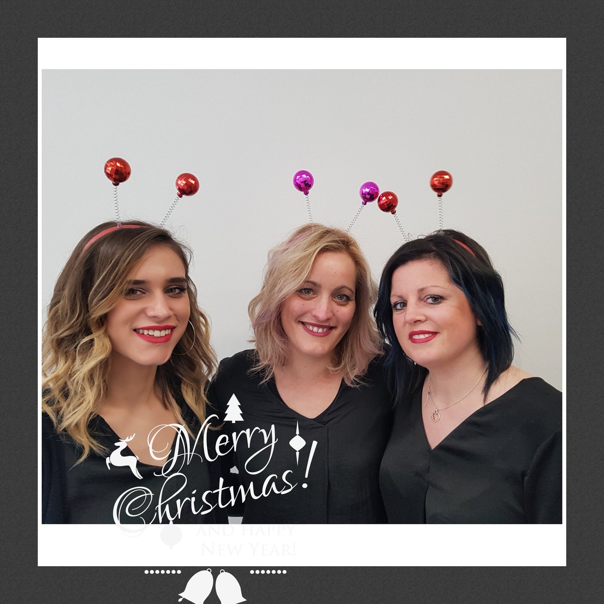 El equipo de ana dominguez estiliatas les desea felices fiestas